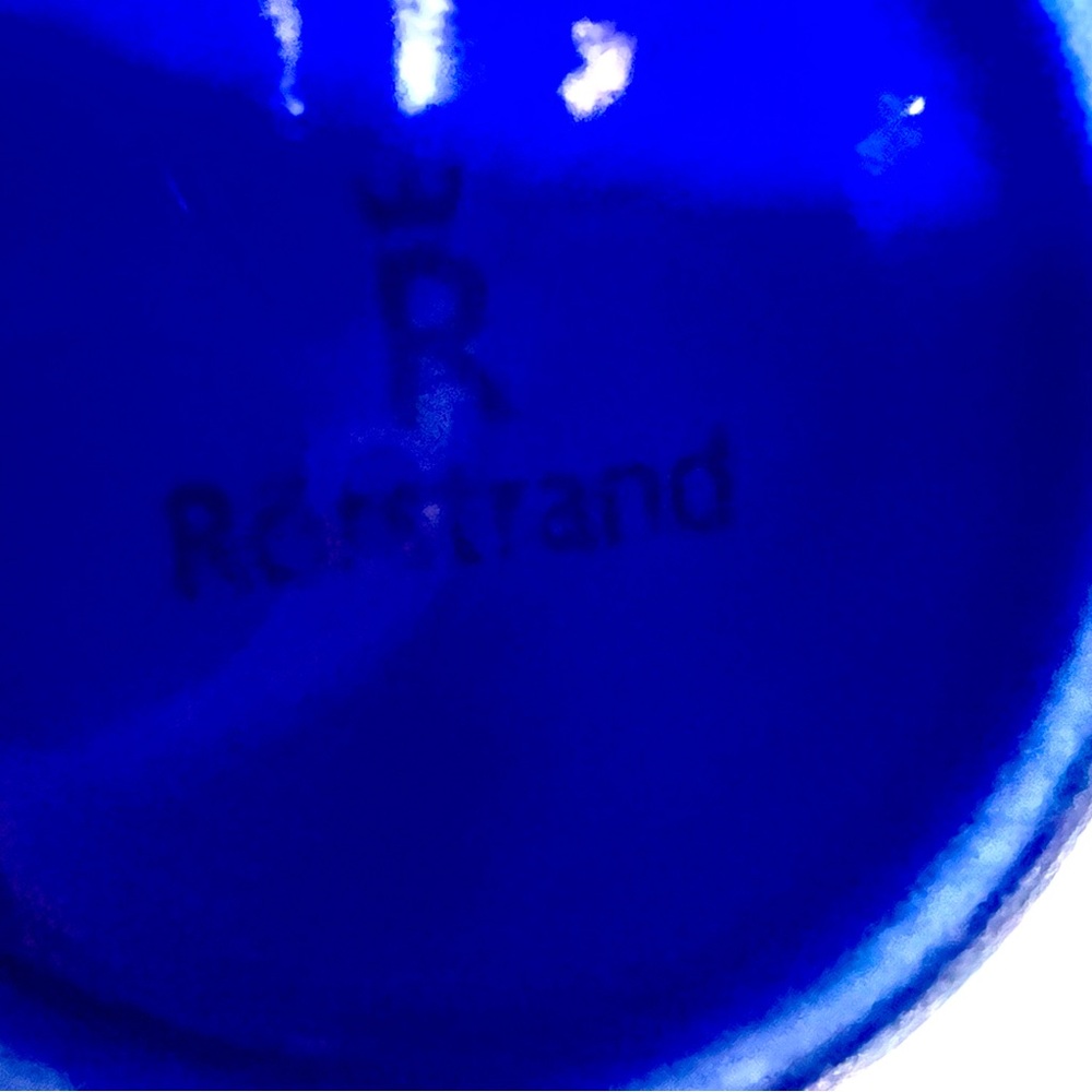 Rorstrand Swedish Grace Cobalt Blue Mug Cup Set of 4 10 ounce - Picture 4 of 5